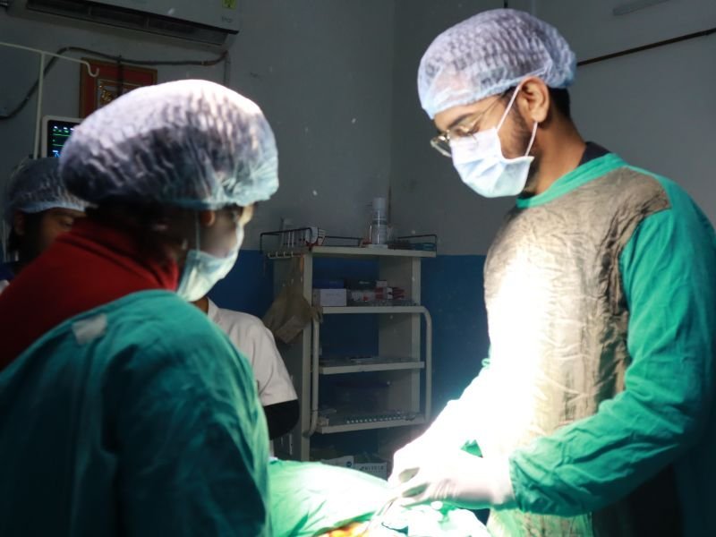 Dr. Pankaj Singh doing Surgery