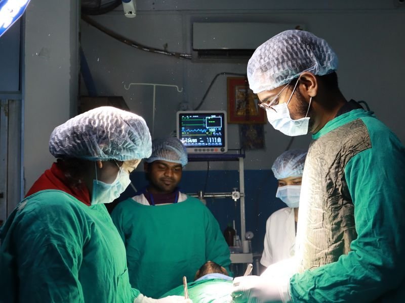 Dr. Pankaj Singh doing Surgery